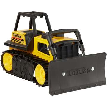 Durable Tonka Steel Bulldozer Vehicle - Tough Construction & Fun Play
