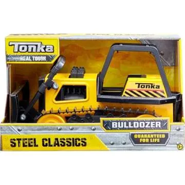 Durable Tonka Steel Bulldozer for Kids - Lifetime Guarantee