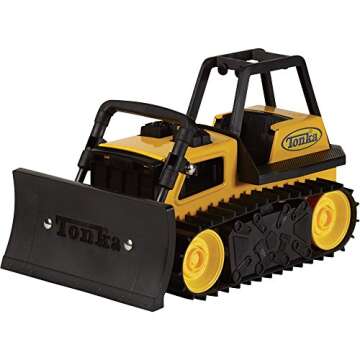 Durable Tonka Steel Bulldozer for Kids - Lifetime Guarantee