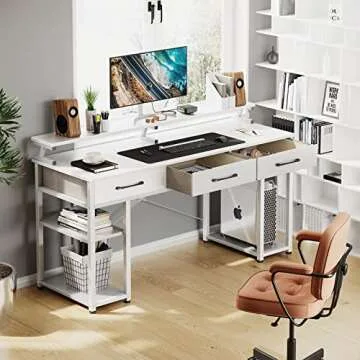 ODK Computer Desk with Monitor Stand - Stylish Office Solution