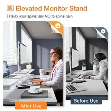 ODK Computer Desk with Monitor Stand - Stylish Office Solution