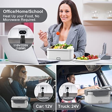 Herrfilk Electric Lunch Box Food Heater 100W for On-the-Go Meals