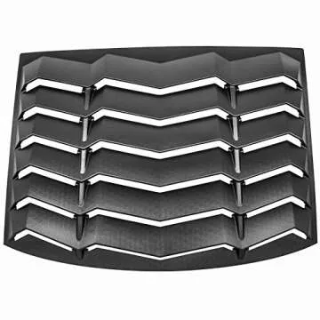 LE-JX Matte Black Rear Window Louver Cover, Lambo Style Custom Fit All Weather ABS Compatible with 2011-2023 Dodge Charger SXT/GT/RT/RT Scat Pack/Scat Pack Widebody/SRT Hellcat Widebody