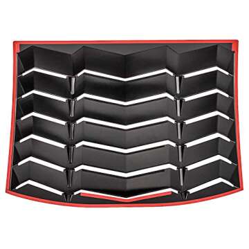 LE-JX Matte Black Rear Window Louver Cover, Lambo Style Custom Fit All Weather ABS Compatible with 2011-2023 Dodge Charger SXT/GT/RT/RT Scat Pack/Scat Pack Widebody/SRT Hellcat Widebody