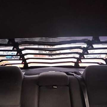 LE-JX Matte Black Rear Window Louver Cover, Lambo Style Custom Fit All Weather ABS Compatible with 2011-2023 Dodge Charger SXT/GT/RT/RT Scat Pack/Scat Pack Widebody/SRT Hellcat Widebody