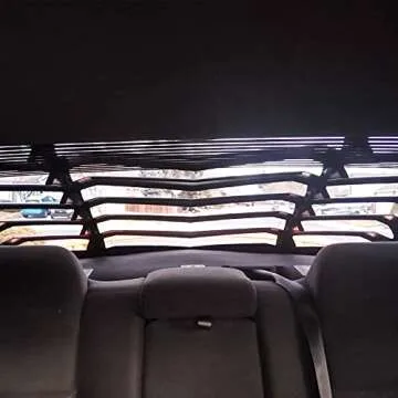 LE-JX Matte Black Rear Window Louver Cover, Lambo Style Custom Fit All Weather ABS Compatible with 2011-2023 Dodge Charger SXT/GT/RT/RT Scat Pack/Scat Pack Widebody/SRT Hellcat Widebody