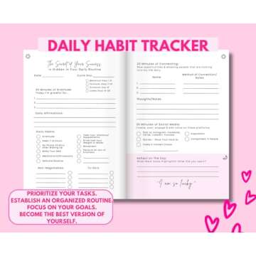 Habits Are Hot Journal – 90 Day Daily Habit Tracker & Goal Planner for Women | Productivity, Gratitude, Self-Care, Financial Wellness & Personal Growth | Motivational Gift for Teens, College & High School Students