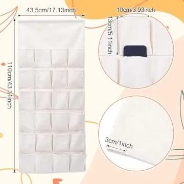 predolo 24 Days Pockets Christmas Advent Calendar Practical Decorative Household Organizer Portable Hanging Storage Bag for Dorm Living Room Party