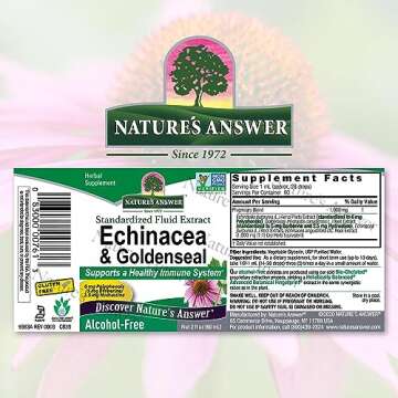 Nature's Answer Enchinacea & Goldseal | Supports a Healthy Immune System | Super Concentrated Pure E...