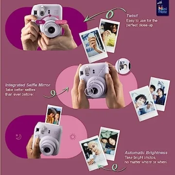Fujifilm Instax Mini 12 Instant Camera Bundle in Lilac Purple