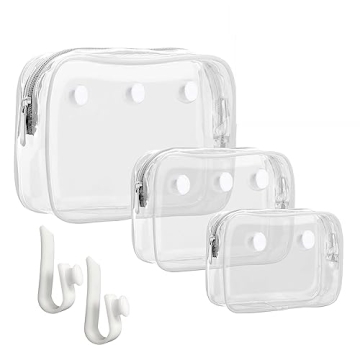 Everfunny 3 Packs Clear Bogg Beach Tote Bag with 2 Pack Insert Hooks Accessories for Bogg Bags Trave...