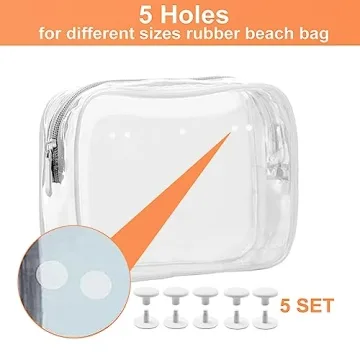 Everfunny Clear Bogg Beach Tote Bag Set with Accessories