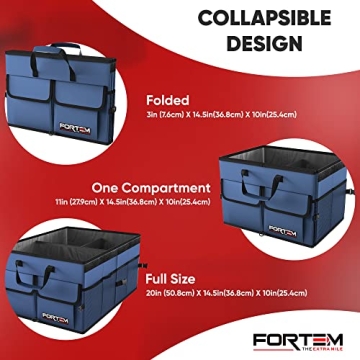 FORTEM Car Trunk Organizer for Ultimate Vehicle Storage Solutions