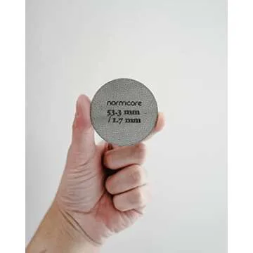 Normcore 53.3mm Puck Screen - Lower Shower Screen - Metal Contact Screen for Espresso 54mm Portafilter Filter Basket - 1.7mm Thickness 150μm - 316 Stainless Steel