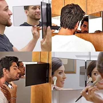 HIEEY 3 Way Mirror for Effortless Hair Styling and Makeup
