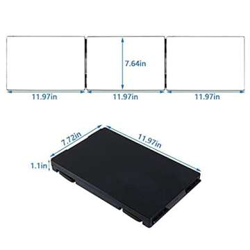 HIEEY 3 Way Mirror for Hair Cutting,360 Trifold Mirror with Height Adjustable Telescoping Hooks,and 5X Magnification Mirror,for Makeup, Hair Styling