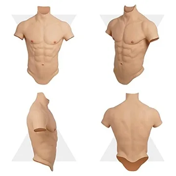 GORGES-YO Silicone Muscle Chest Suit for Cosplay and Halloween