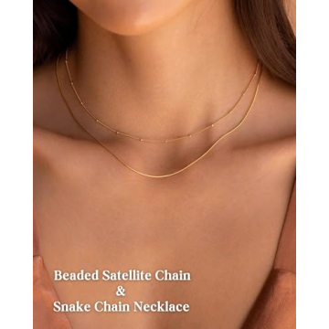 TDBSOQI 18K Gold Chain Necklaces Set for Women