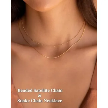 TDBSOQI 18K Gold Chain Necklaces Set for Women