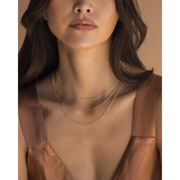 TDBSOQI 18K Gold Chain Necklaces Set for Women