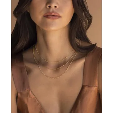 TDBSOQI 18K Gold Chain Necklaces Set for Women