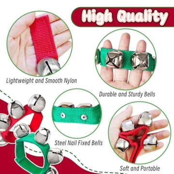 Jingle Wrist Bells Set for Christmas Parties