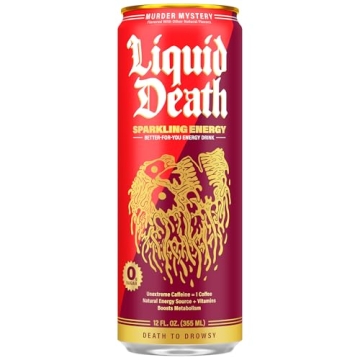 Liquid Death Sparkling Energy Drink with Unextreme Caffeine