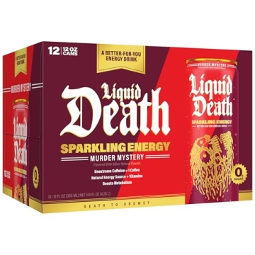 Liquid Death Sparkling Energy Drink with Unextreme Caffeine