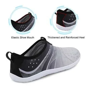 Spesoul Womens and Mens Water Shoes Breathable Quick Dry Swim Shoes Barefoot Aqua Socks Beach Shoes for Pool River Yoga Outdoor Water Sports 11-12 Women/9-10 Men