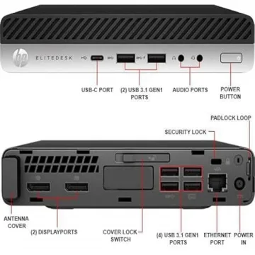 HP EliteDesk 800 G3 Mini PC with i5, 16GB RAM, 512GB SSD