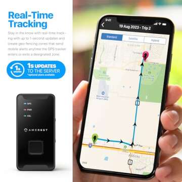 Amcrest GPS GL300 GPS Tracker for Vehicles (4G LTE) - Portable Mini Hidden Real-Time GPS Tracking Device for Vehicles, Cars, Kids, Pets, Assets, Text/Email/Push Alerts, Twin Magnet Weatherproof Case