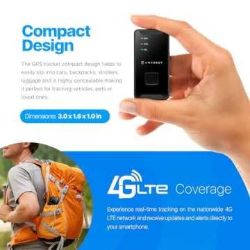 Amcrest GPS GL300 GPS Tracker for Vehicles (4G LTE) - Portable Mini Hidden Real-Time GPS Tracking Device for Vehicles, Cars, Kids, Pets, Assets, Text/Email/Push Alerts, Twin Magnet Weatherproof Case