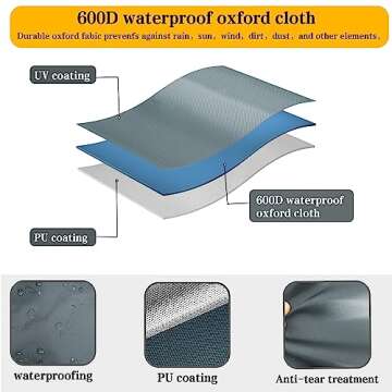 WJYZHM Power Cage Cover,84" Hx47 Lx69 W Deep Squat Rack Home Gym Accessory, Outdoor and Indoor Universal Dustproof and Waterproof All Season Protective Cover (Shield Only) - Black