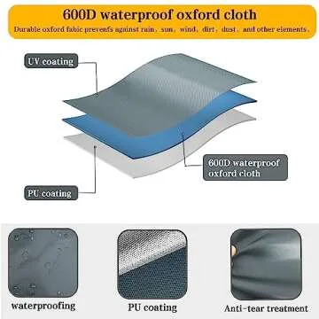 WJYZHM Power Cage Cover,84" Hx47 Lx69 W Deep Squat Rack Home Gym Accessory, Outdoor and Indoor Universal Dustproof and Waterproof All Season Protective Cover (Shield Only) - Black