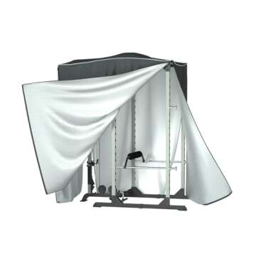 WJYZHM Power Cage Cover,84" Hx47 Lx69 W Deep Squat Rack Home Gym Accessory, Outdoor and Indoor Universal Dustproof and Waterproof All Season Protective Cover (Shield Only) - Black