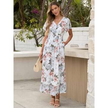 Chic ANRABESS Women's Floral Maxi Dress for Summer Events