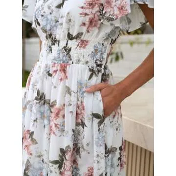 Elegant ANRABESS Women's Floral Maxi Dress for Summer