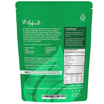 Brewers Yeast Powder - Natural Nutritional Yeast Powder & Active Yeast - Lactation Support & Lactation Supplement for Increased Breast Milk - Yeast for Bread & Yeast for Baking Lactation Cookies