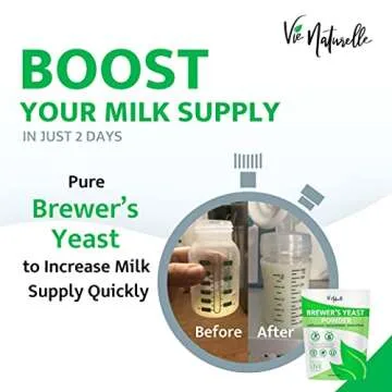 Brewers Yeast Powder - Natural Nutritional Yeast Powder & Active Yeast - Lactation Support & Lactation Supplement for Increased Breast Milk - Yeast for Bread & Yeast for Baking Lactation Cookies