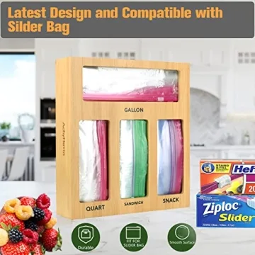 ACHYHAVIN Ziplock Bag Storage Organizer - Bamboo Solution