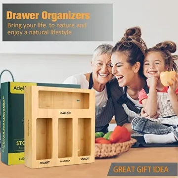 ACHYHAVIN Ziplock Bag Storage Organizer - Bamboo Solution