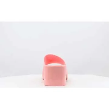 Cape Robbin Jelly Chunky Block Heel Sandals Zanne Pink 8