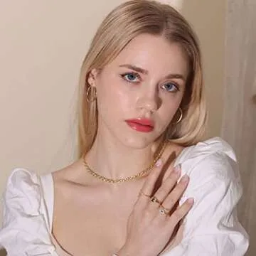 PABBEU Gold Hoop Earrings Set for Women 14k Gold Plated