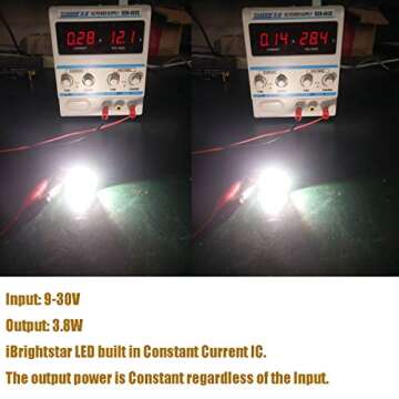 iBrightstar 9-30V Super Bright Low Power 1157 2057 2357 7528 BAY15D LED Bulbs with Projector Replacement for Back Up Reverse Lights or Tail Brake Lights, Xenon White(6500K)