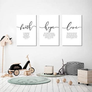 Hebrews 11 Scripture Wall Art Canvas Set - Faith-Inspired Decor
