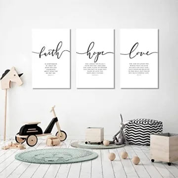 Hebrews 11 Scripture Wall Art Canvas Set - Faith-Inspired Decor