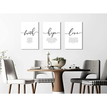 Hebrews 11 Scripture Wall Art Canvas Set - Faith-Inspired Decor