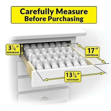 LYNK PROFESSIONAL Spice Drawer Organizer for Kitchen Storage