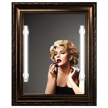 BESTCAN LED Mirror Lights, Portable Vanity Lights | Simulated Daylight | 4 Brightness Level Touch Control | Rechargeable, Cordless Makeup Lights