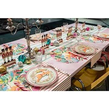 Christmas Paper Placemats for Dining Table - Yuletide Disposable Paper Placemats 12 Sheets - American Made